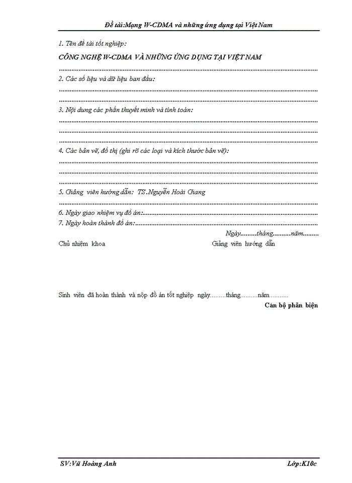 Công nghệ w-cdma và những ứng dụng tại việt nam