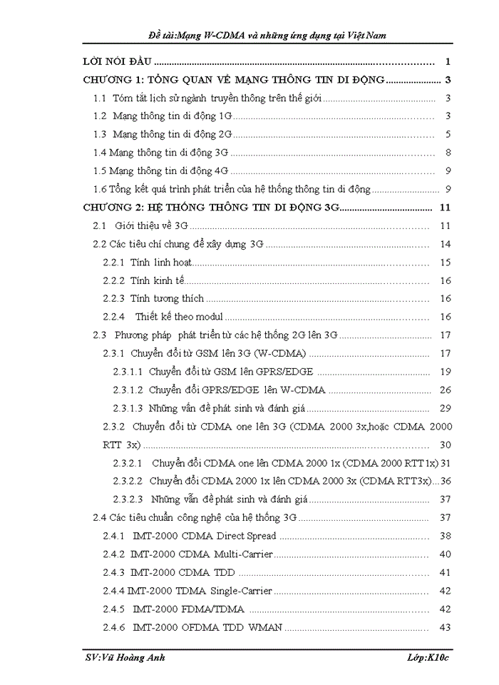 Công nghệ w-cdma và những ứng dụng tại việt nam
