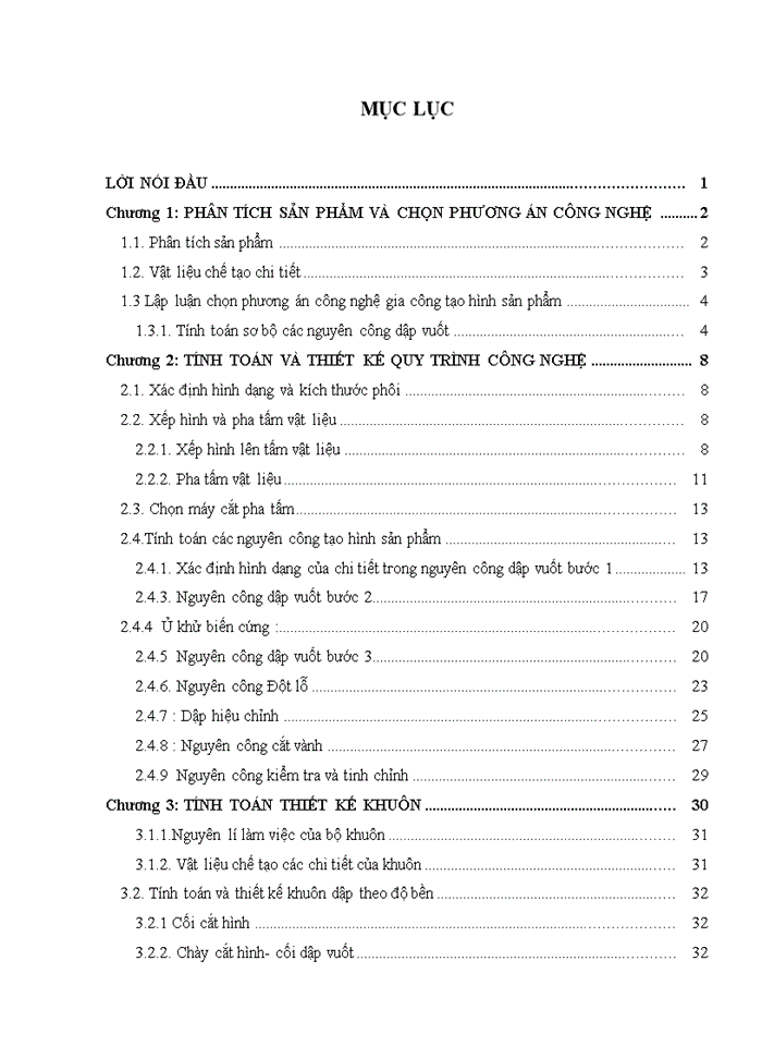 image for page Tính toán và thiết kế quy trình công nghệ