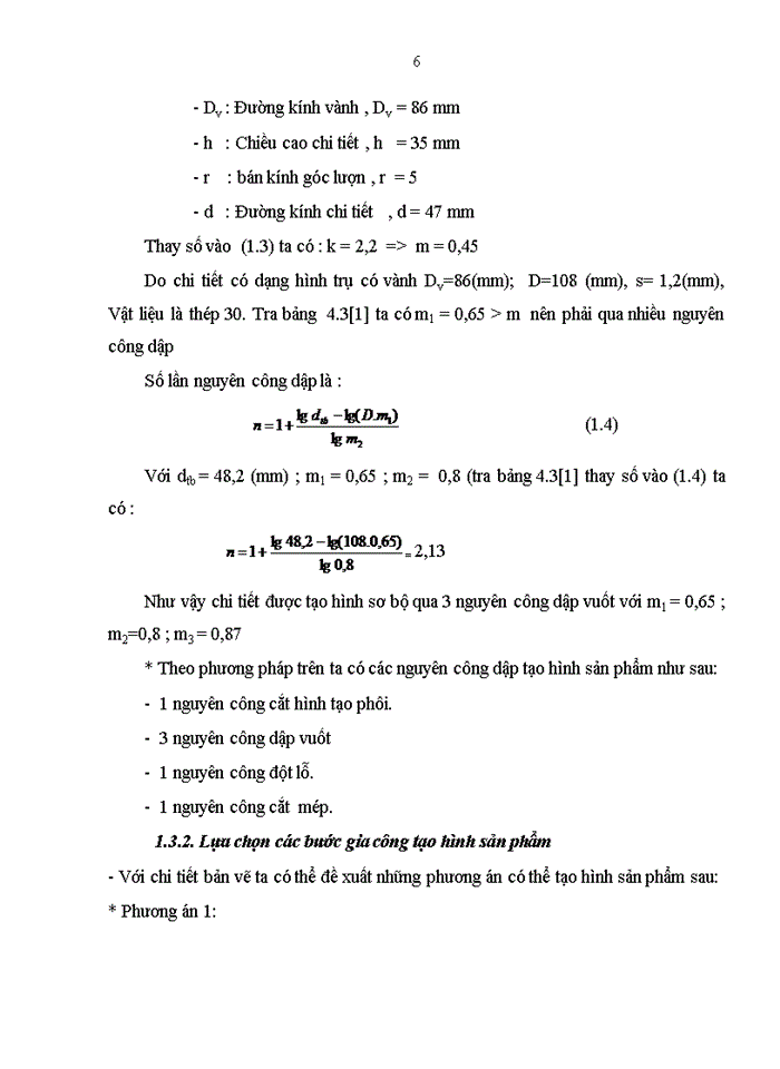 image for page Tính toán và thiết kế quy trình công nghệ