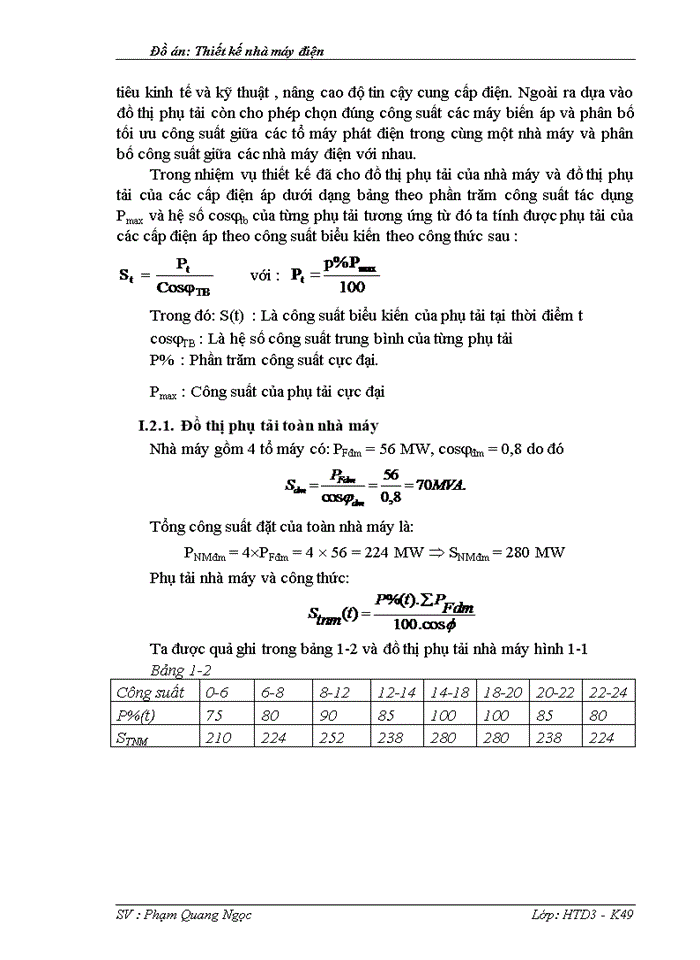 image for page Tính toán phụ tải và cân bằng công suất Chọn máy phát điện