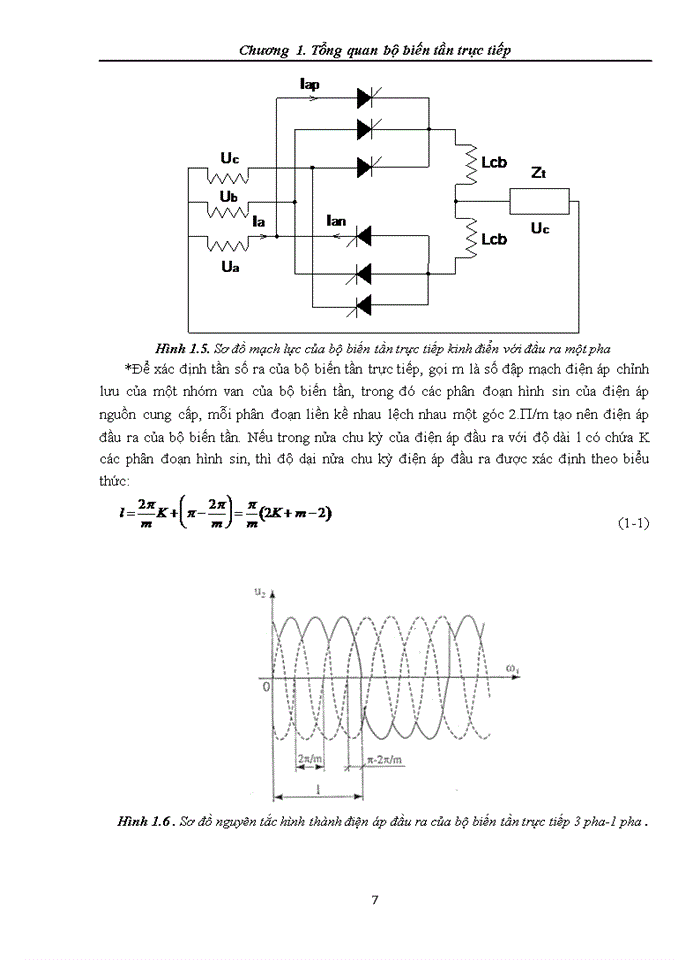 Nghiên cứu bộ biến tần trực tiếp dùng tiristor với phương pháp điều khiển tích phân kép