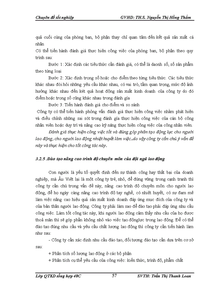 image for page Hoàn thiện công tác tạo động lực cho người lao động tại công ty cổ phần Âu Việt