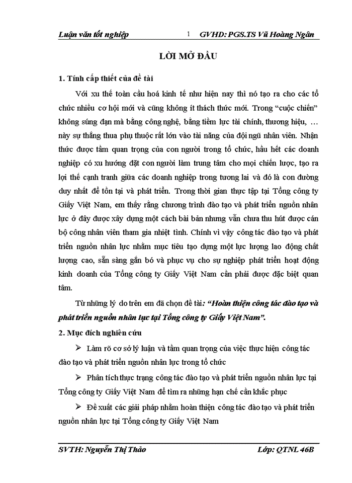 image for page Hoàn thiện công tác đào tạo và phát triển nguồn nhân lực tại Tổng công ty Giấy Việt Nam