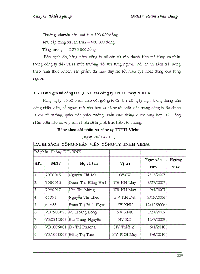 image for page Hoàn thiện công tác Quản trị nguồn nhân lực tại công ty TNHH may Vieba