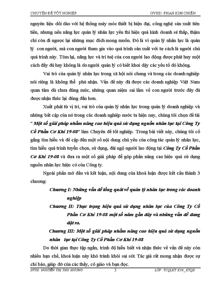 image for page Một số giải pháp nhằm nâng cao hiệu quả sử dụng nguồn nhân lực tại Công Ty Cổ Phần Cơ Khí 19-08