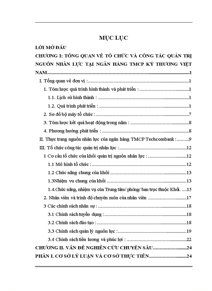 image for page Công tác đào tạo nguồn nhân lực tại Ngân hàng TMCP Kỹ thương Việt Nam