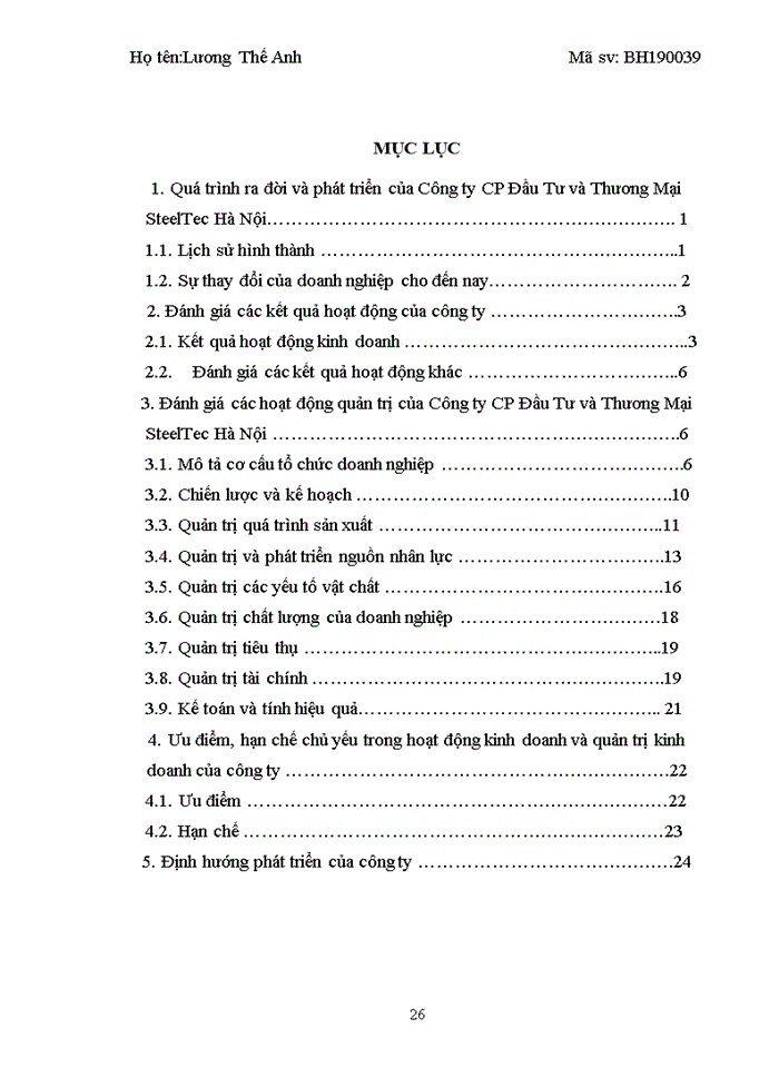 image for page Báo cáo thực tập tổng hợp tại công ty cổ phần đầu tư và thương mại steeltec hà nội