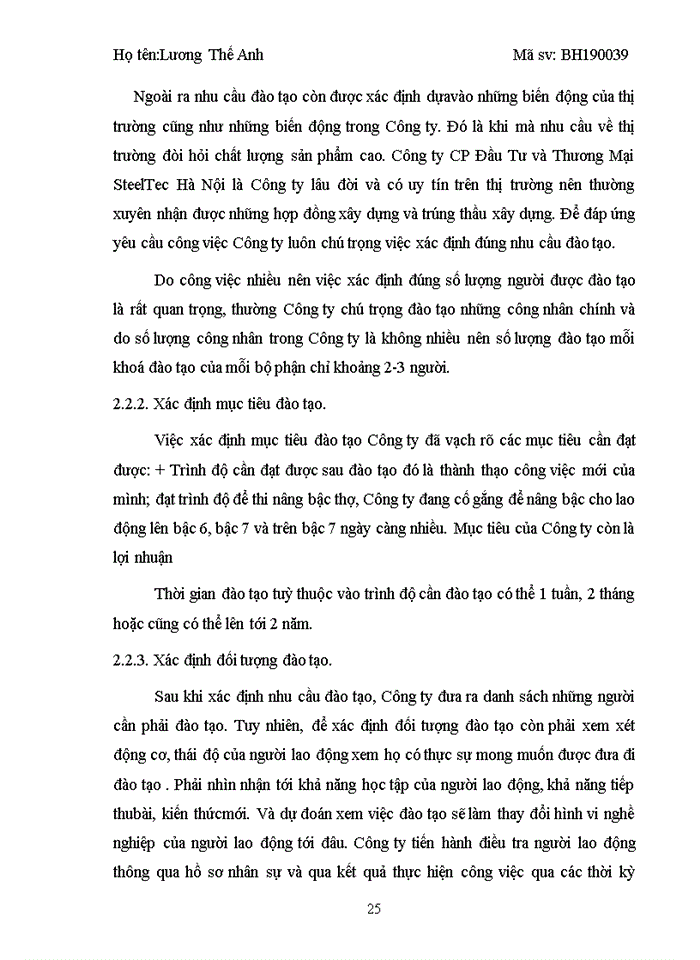 image for page Công tác tuyển dụng và đào tạo nguồn nhân lực tại ty cổ phần đầu tư và thương mại steeltec hà nội