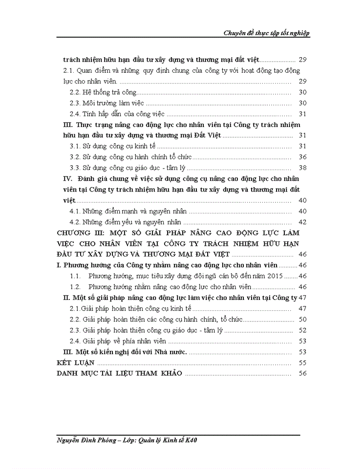 image for page Thực trạng công tác nâng cao động lực làm việc cho nhân viên tại công ty trách nhiệm hữu hạn đầu tư xây dựng và thương mại đất việt