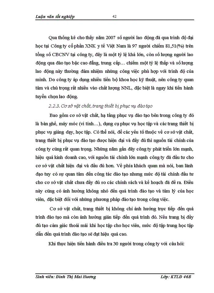 image for page Đào tạo và phát triển nguồn nhân lực ở Công ty cổ phần xuất nhập khẩu y tế Việt Nam - thực trạng và giải pháp