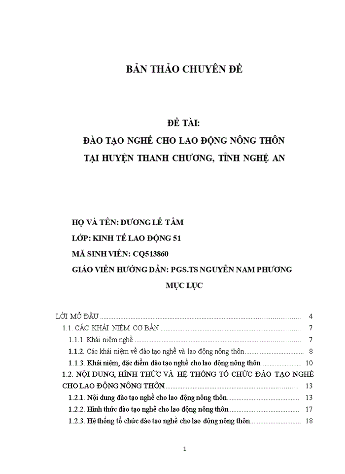 image for page Đào tạo nghề cho lao động nông thôn tại huyện thanh chương, tỉnh nghệ an