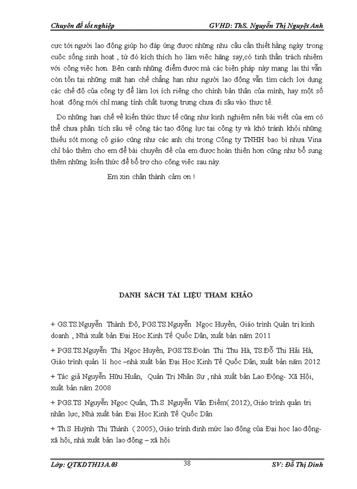 image for page Hoàn thiện công tác tạo động lực cho người lao động tại công ty TNHH bao bì nhựa Vina