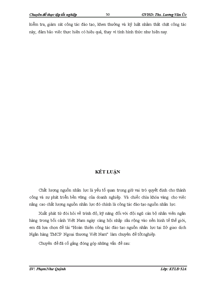 image for page Hoàn thiện công tác đào tạo tại Sở Giao dịch Ngân hàng TMCP Ngoại thương Việt Nam