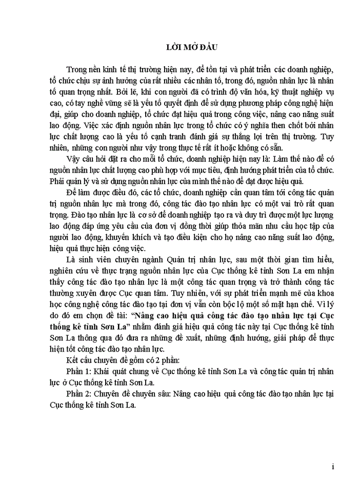 image for page Nâng cao hiệu quả công tác đào tạo nhân lực tại Cục thống kê tỉnh Sơn La
