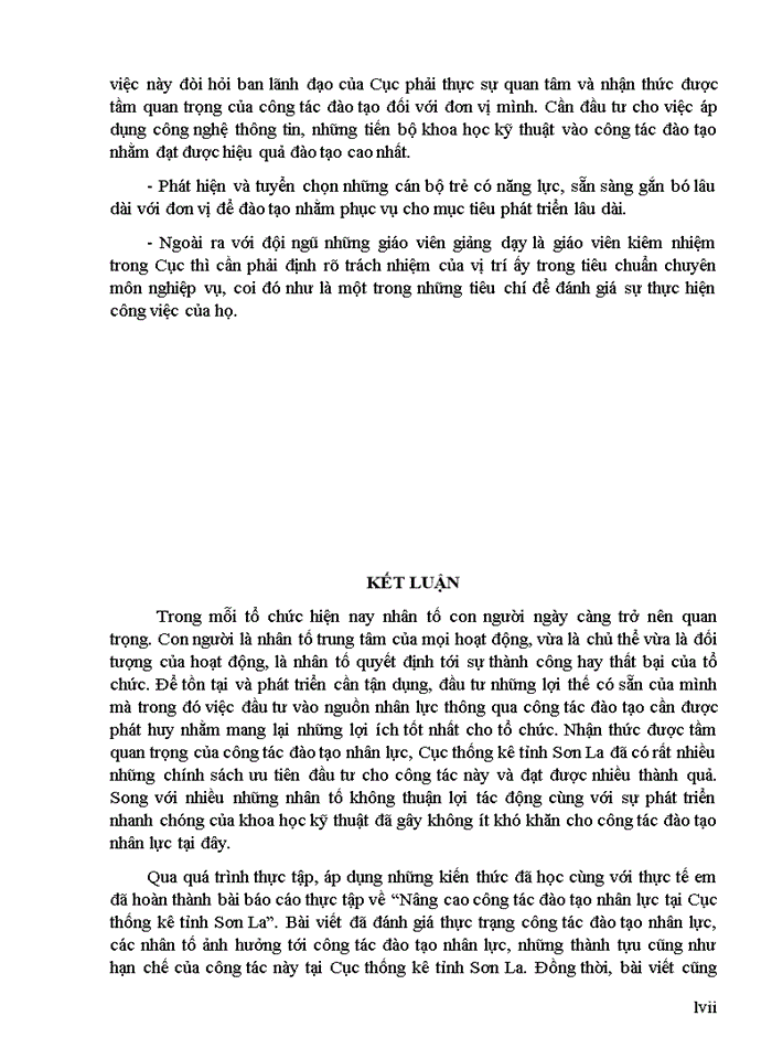 image for page Nâng cao hiệu quả công tác đào tạo nhân lực tại Cục thống kê tỉnh Sơn La