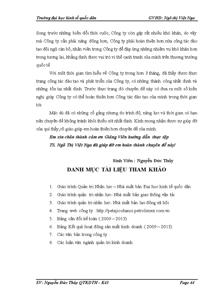 image for page Hoàn thiện công tác đào tạo và phát triển nguồn nhân lực tại Công ty cổ phần thương mại và vận tải Petrolimex HN- chi nhánh Bắc Ninh