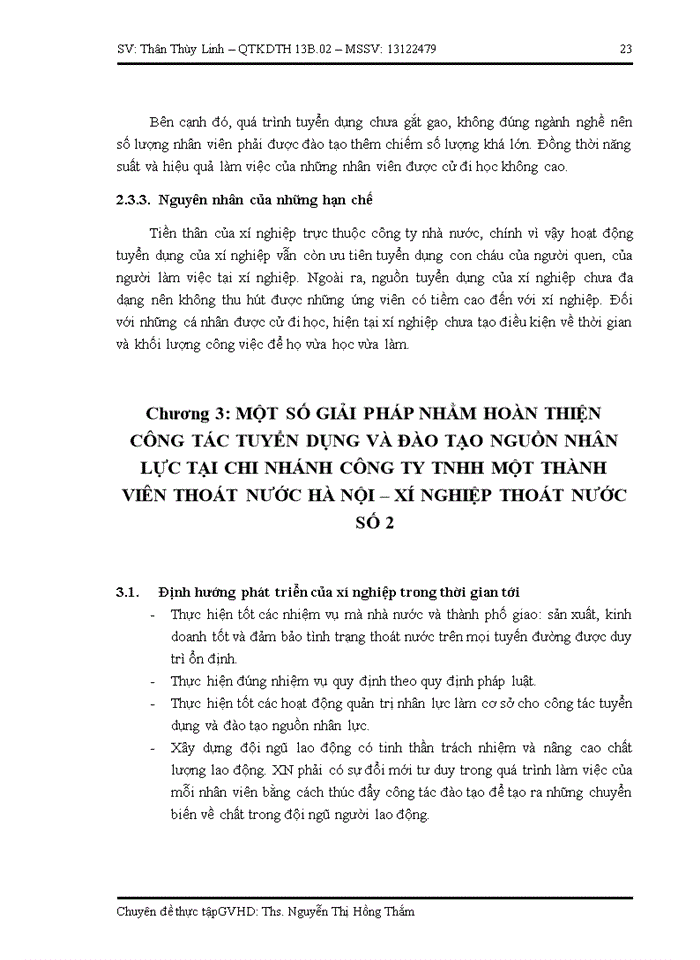 image for page Hoàn thiện công tác tuyển dụng và đào tạo nguồn nhân lực tại Chi nhánh công ty TNHH một thành viên Thoát nước Hà Nội – Xí nghiệp Thoát nước số 2
