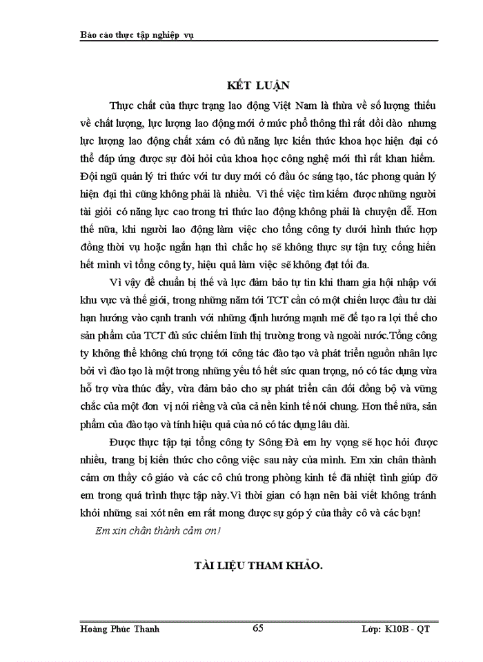 image for page Hoàn thiện công tác đào tạo và phát triển nguồn nhân lực tại Tổng công ty Sông Đà