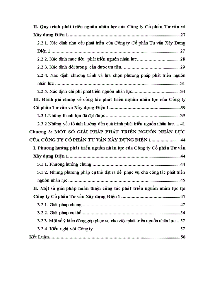 image for page Giải pháp phát triển nguồn nhân lực của Công ty Cổ phần Tư vấn và Xây dựng Điện 1