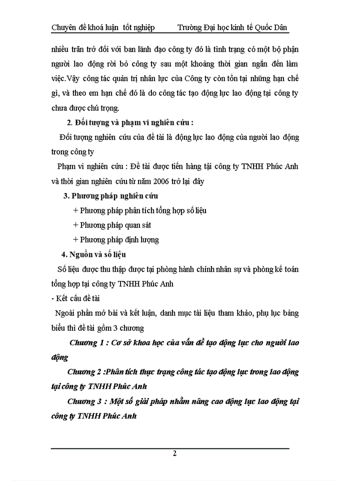 image for page Phân tích thực trạng công tác tạo động lực trong lao động tại công ty TNHH Phúc Anh