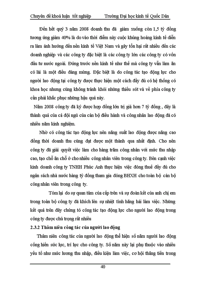 image for page Phân tích thực trạng công tác tạo động lực trong lao động tại công ty TNHH Phúc Anh