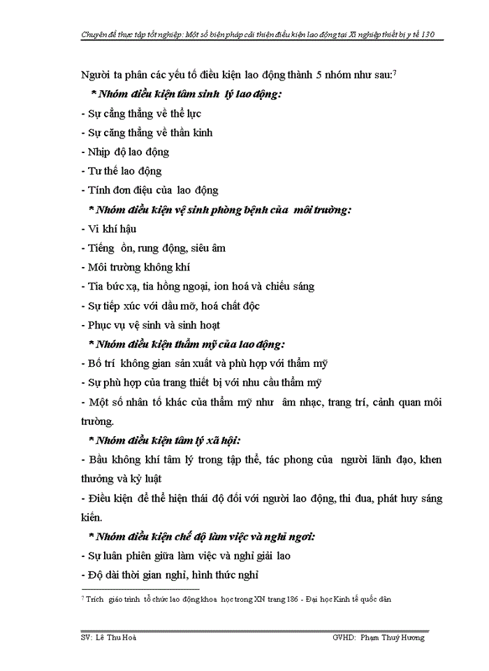 image for page Phân tích thực trạng điều kiện lao động tại Xí nghiệp thiết bị y tế 130