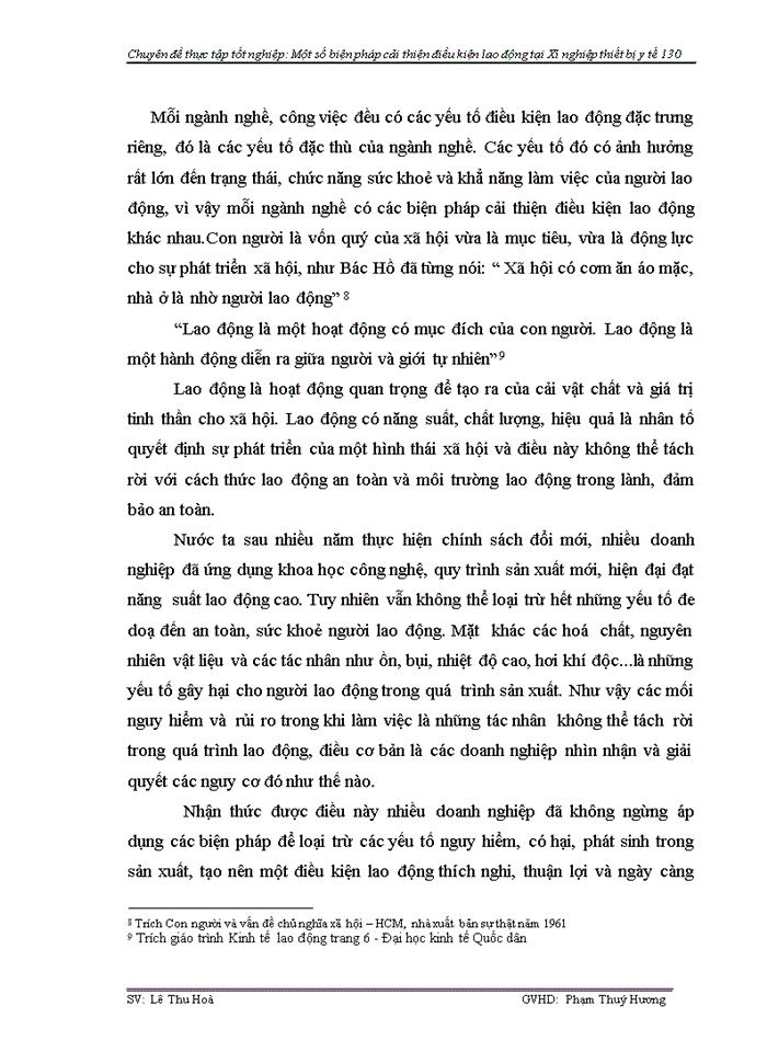 image for page Phân tích thực trạng điều kiện lao động tại Xí nghiệp thiết bị y tế 130