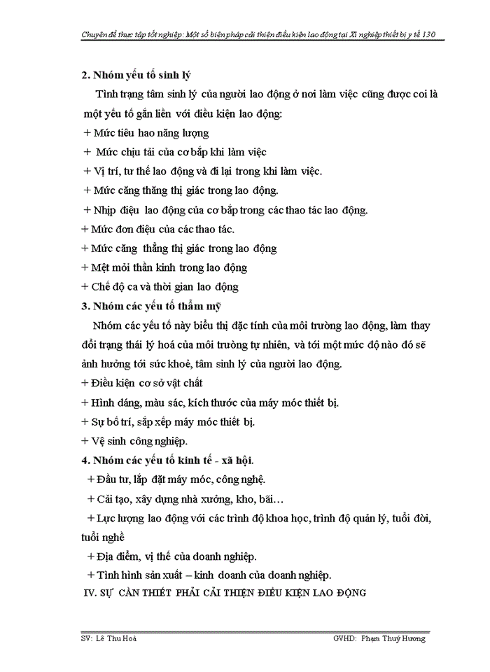 image for page Phân tích thực trạng điều kiện lao động tại Xí nghiệp thiết bị y tế 130