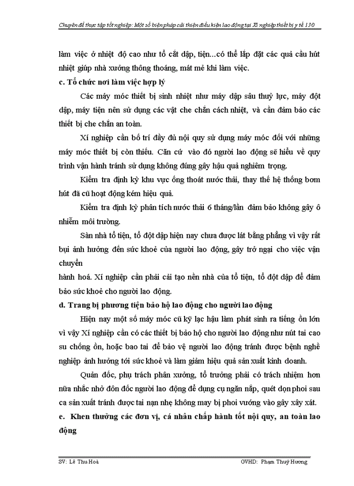 image for page Phân tích thực trạng điều kiện lao động tại Xí nghiệp thiết bị y tế 130