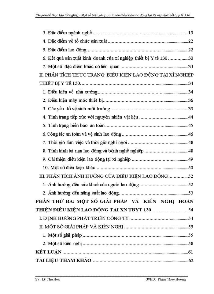 image for page Phân tích thực trạng điều kiện lao động tại Xí nghiệp thiết bị y tế 130