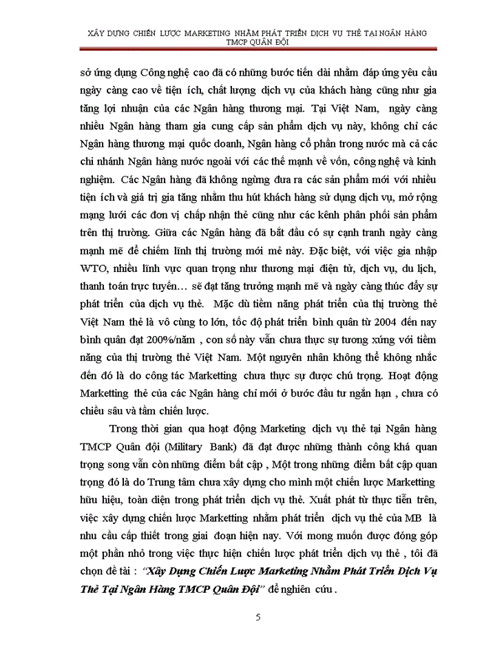image for page Xây dựng chiến lược marketing nhằm phát triển dịch vụ thẻ tại ngân hàng tmcp quân đội