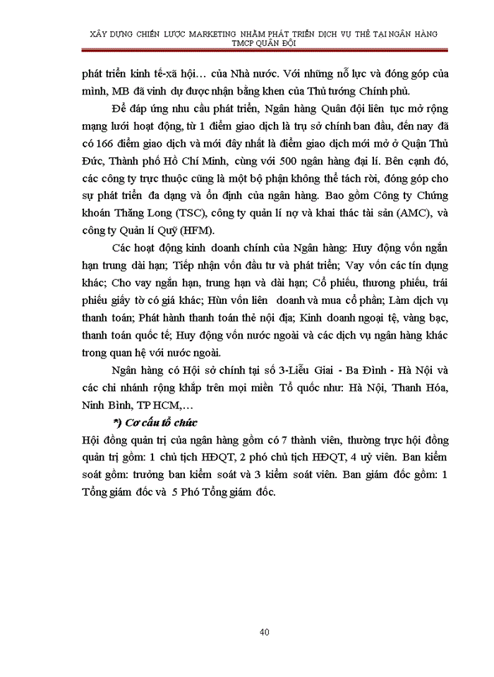 image for page Xây dựng chiến lược marketing nhằm phát triển dịch vụ thẻ tại ngân hàng tmcp quân đội
