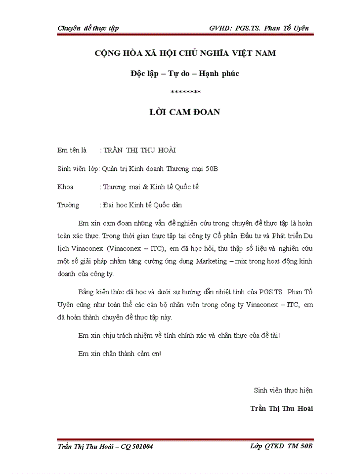 image for page Tăng cường ứng dụng Marketing – mix trong hoạt động kinh doanh của công ty Cổ phần đầu tư và phát triển Du lịch Vinaconex