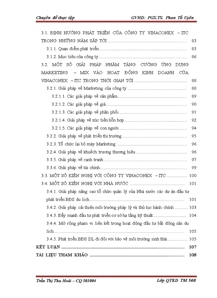 image for page Tăng cường ứng dụng Marketing – mix trong hoạt động kinh doanh của công ty Cổ phần đầu tư và phát triển Du lịch Vinaconex