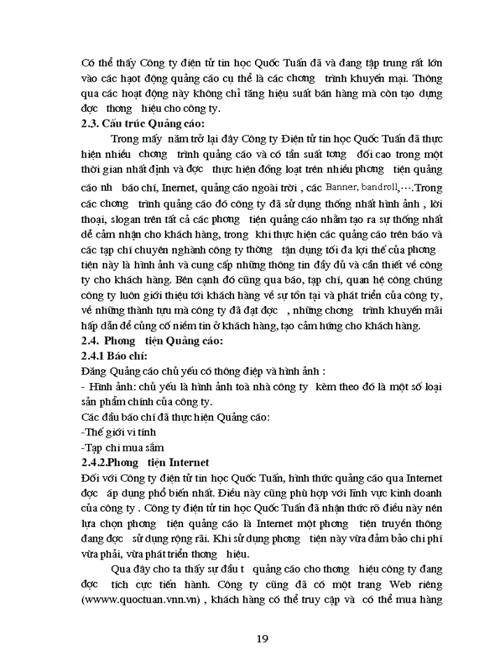 image for page Hoàn thiện chiến lược quảng cáo của  công ty Điện tử tin học Quốc Tuấn