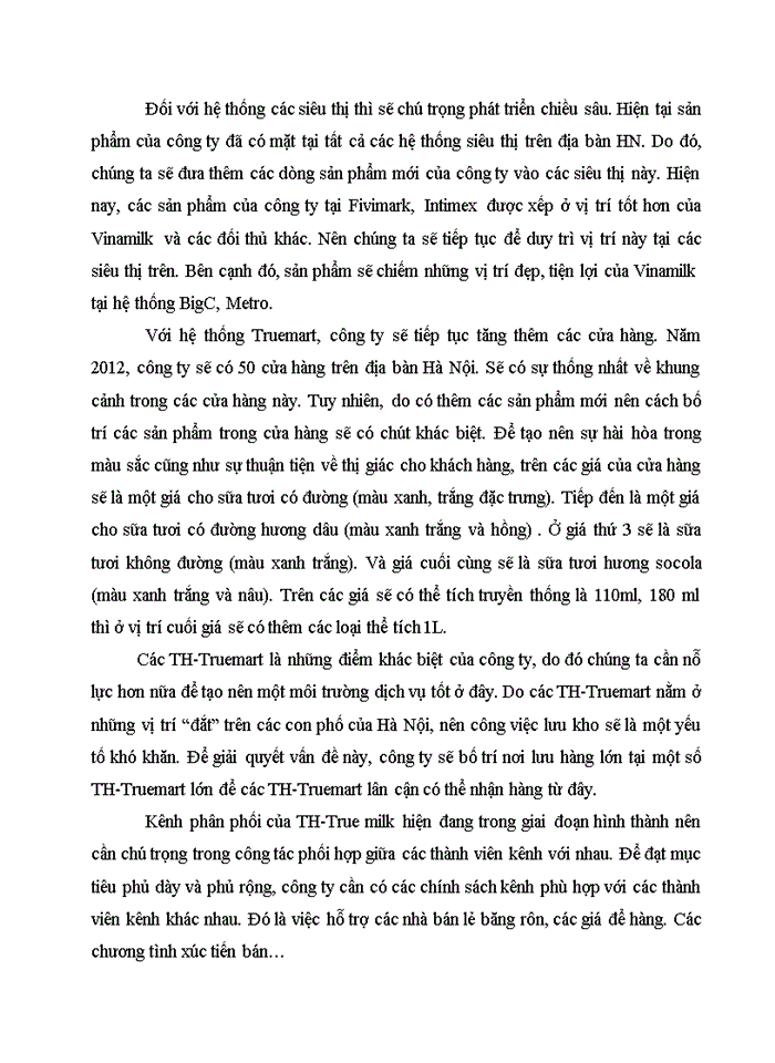 image for page Xây dựng chiến lược marketing  cho dòng sản phẩm sữa th truemilk  năm 2014