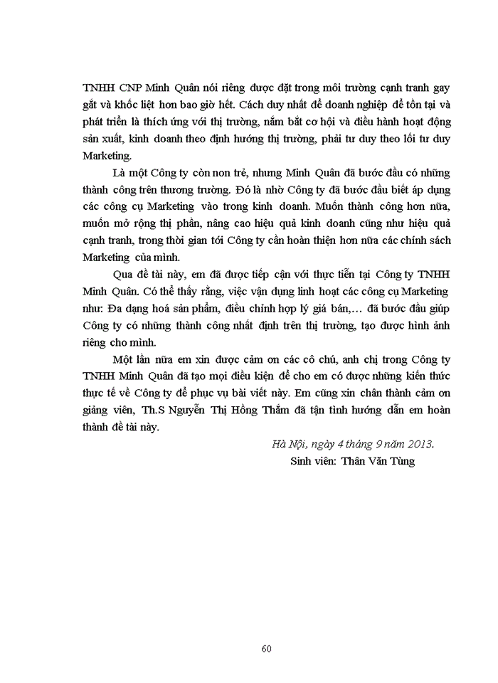 image for page Giải pháp Marketing thúc đẩy hoạt động kinh doanh của Công ty công nghệ phẩm Minh Quân