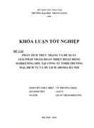 Phân tích thực trạng và đề xuất giải pháp nhằm hoàn thiện hoạt động marketing-mix tại công ty tnhh thương mại, dịch vụ và du lịch aroma hà nội