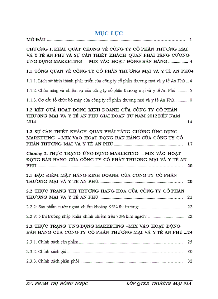 image for page Tăng cường ứng dụng marketing – mix vào hoạt động bán hàng của công ty cổ phần thương mại và y tế An Phú