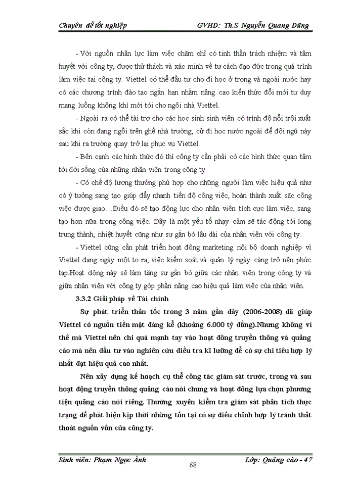 image for page Một số giải pháp nhằm nâng cao hiệu quả đối với việc lựa chọn phương tiện quảng cáo cho thương hiệu Viettel trên thị trường Miền Bắc