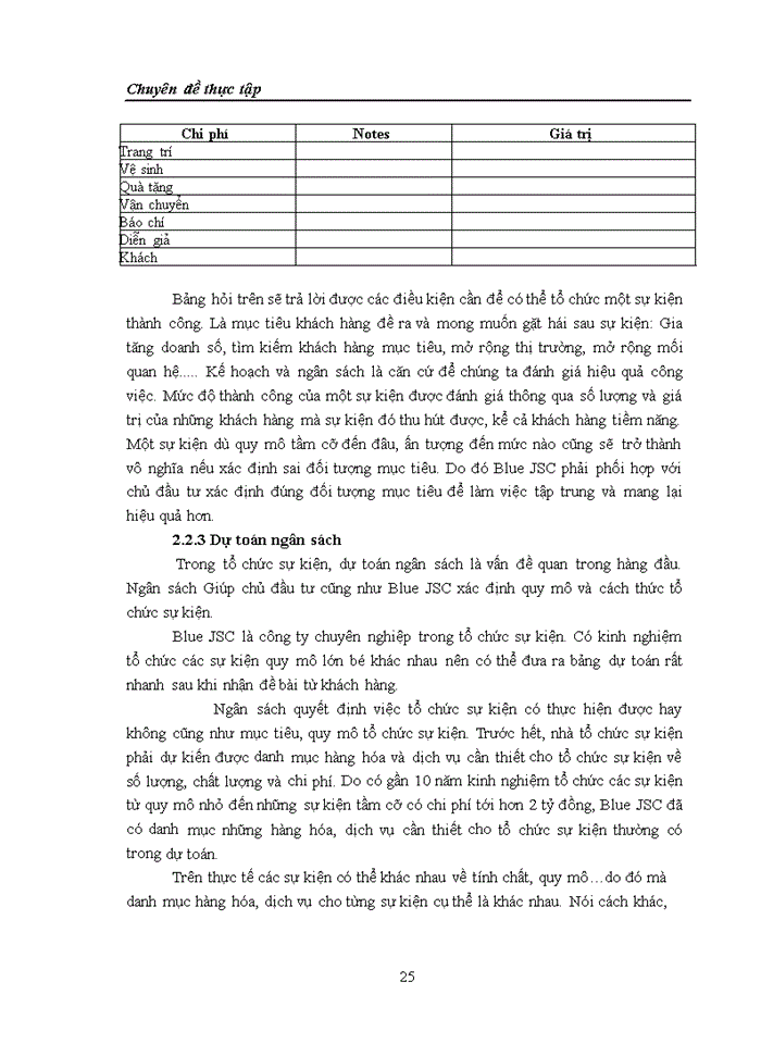image for page Một số giải pháp nhắm nâng cao hoạt động tổ chức sự kiện tại Công ty Cổ phần Màu Xanh (Blue JSC)