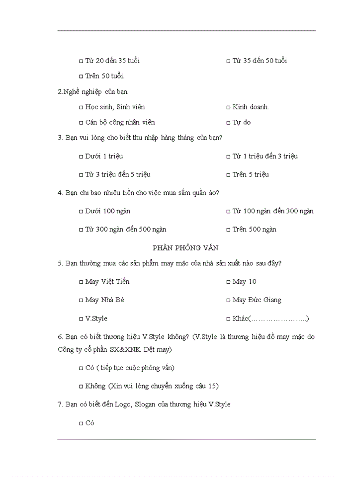 image for page Nghiên cứu hình ảnh thương hiệu V.Style của Công ty cổ phần sản xuất – xuất nhập khẩu dệt may trên thị trường Hà Nội