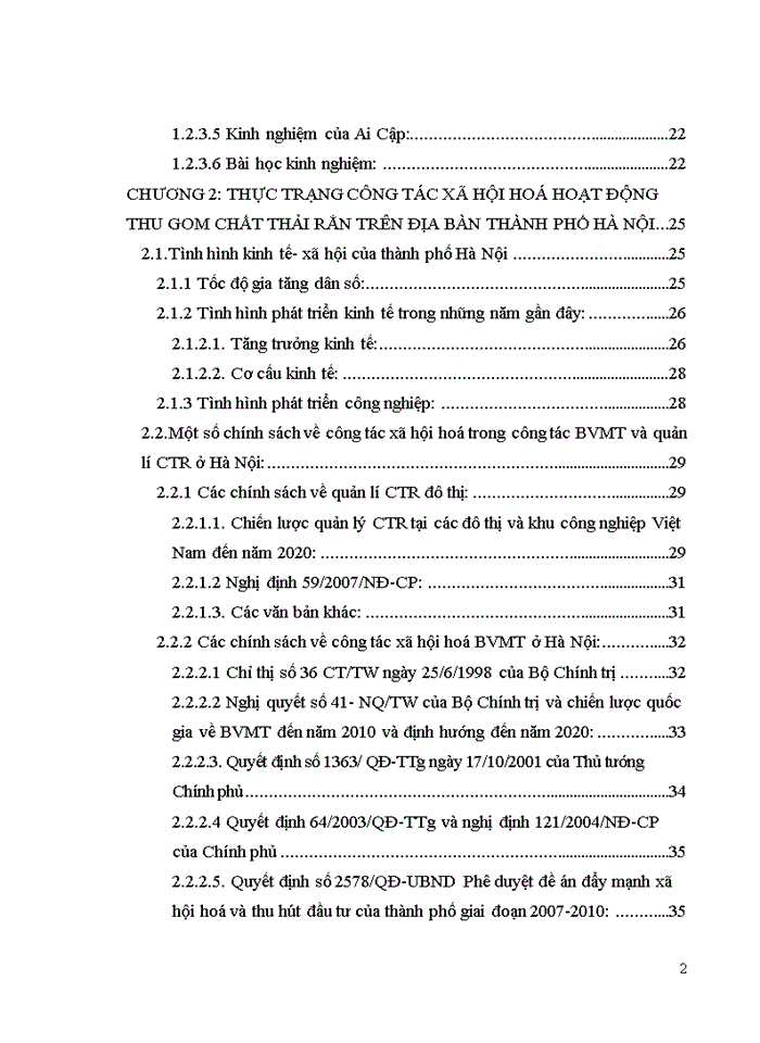 image for page Thực trạng và các giải pháp nâng cao hiệu quả công tác xã hội hoá hoạt động thu gom chất thải rắn trên địa bàn thành phố Hà Nội