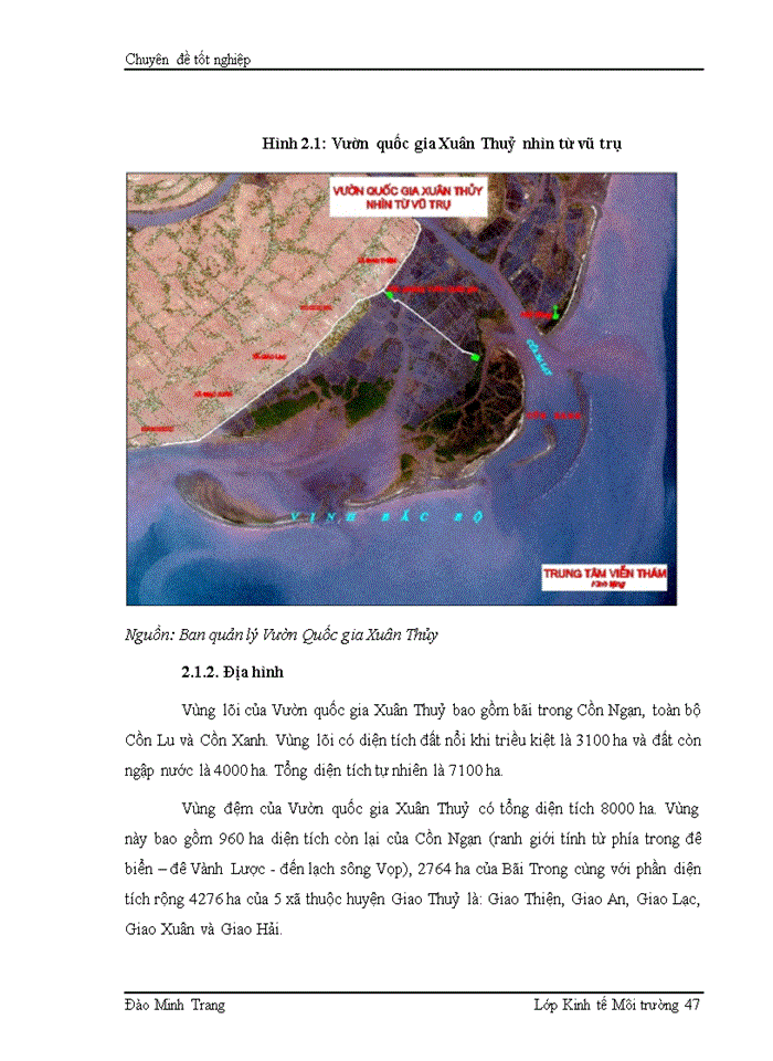 image for page Đánh giá tác động tiềm năng của nước biển dâng đến Vườn Quốc gia Xuân Thủy