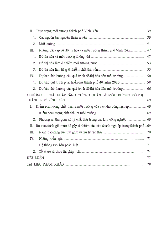 image for page Tăng cường quản lý môi trường thành phố vĩnh yên trong quá trình đô thị hoá