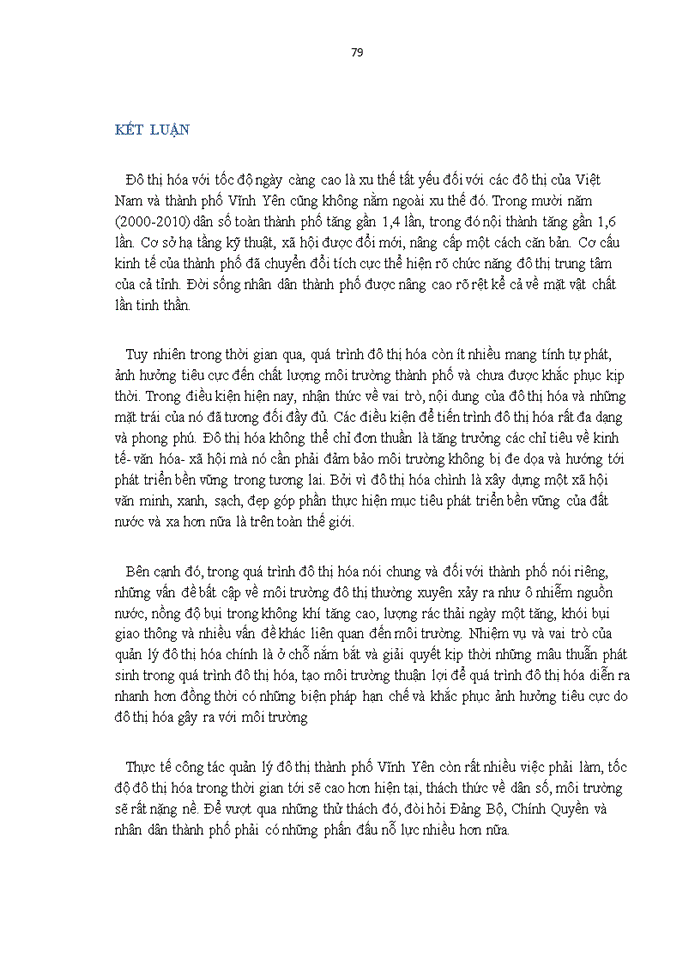 image for page Tăng cường quản lý môi trường thành phố vĩnh yên trong quá trình đô thị hoá