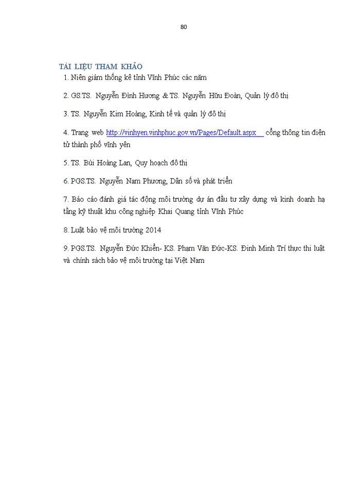 image for page Tăng cường quản lý môi trường thành phố vĩnh yên trong quá trình đô thị hoá