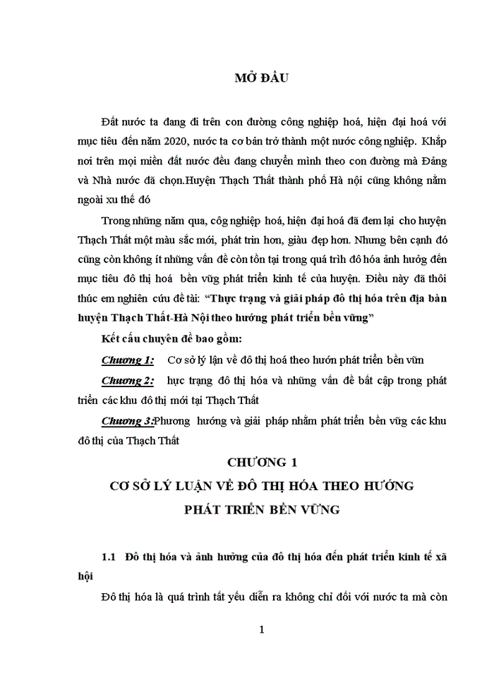image for page Thực trạng và giải pháp đô thị hóa trên địa bàn huyện thạch thất - hà nội theo hướng phát triển bền vững