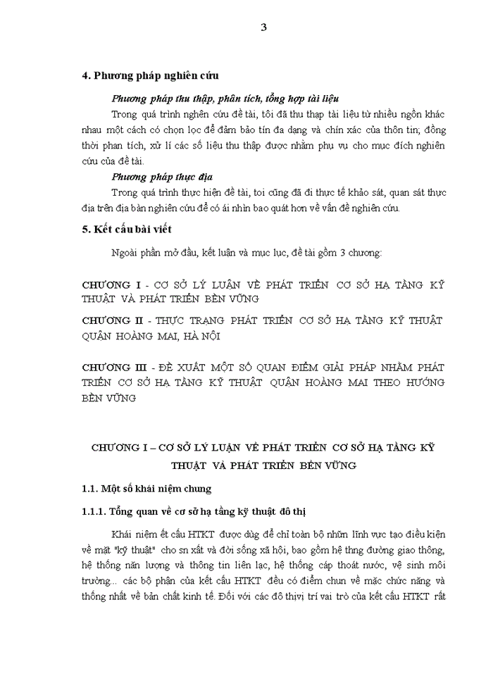 image for page Phát triển cơ sở hạ tầng kỹ thuật đô thị theo hướng bền vững trên địa bàn quận hoàng mai, thành phố hà nội